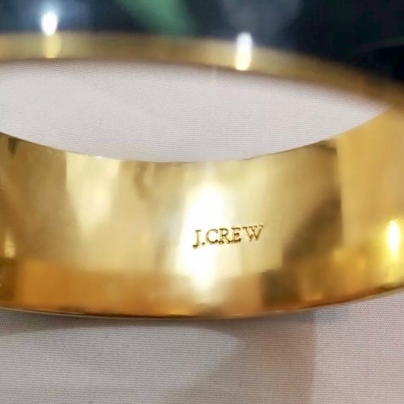 J. Crew Navy, Green and Gold Enamel Turtle Bangle - Picture 2 of 4